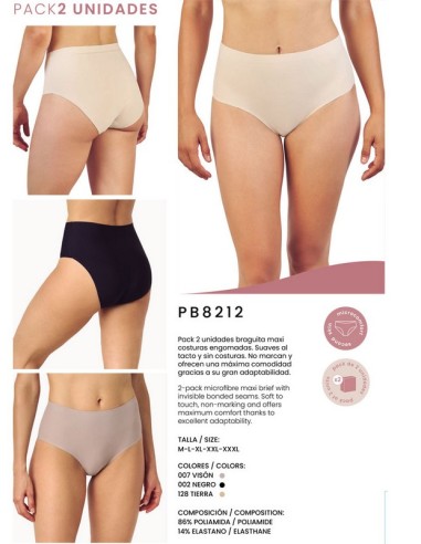 Promise pack de 2 bikini maxi engomada PB8212