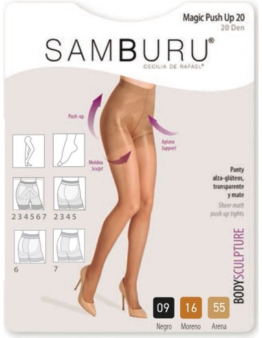 Samburu panty efecto push up realza y modea 20DEN 5621 MAGIC PUSH UP 20