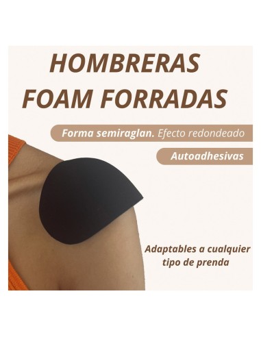 Spi pack de 2 (negra+nude) hombrera foam raglan forrada  50007