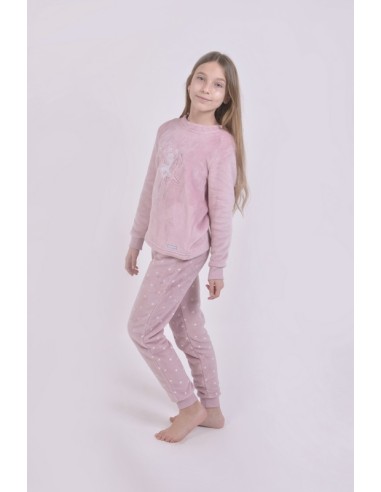 Olympus pijama niña coralina bordado M23409