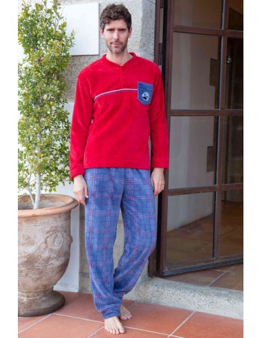 Muslher pijama  hombre coralina pantalón escocés 235655