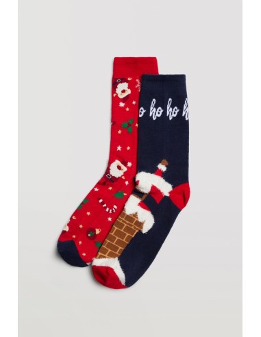 Ysabel mora pack de 2 calcetines navideños de hombre 22893