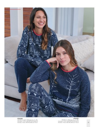 Massana pijama mujer con pantalon liso L731232