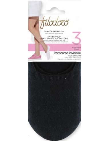Filodoro pack de 3 calcetines invivibles con silicona F115183
