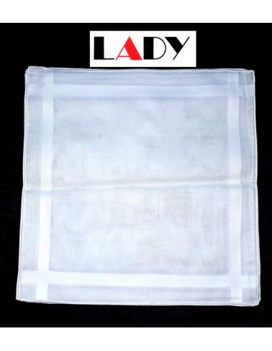 Lady pañuelo mujer blanco 100% algodon liso 28x28 cm. 10P