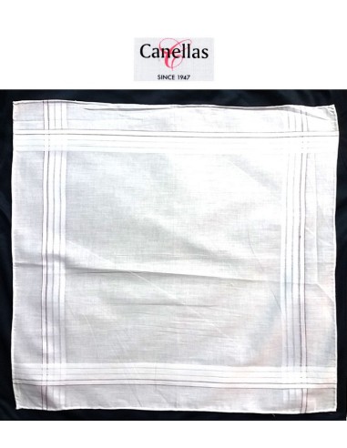Canellas pañuelo hombre 100% algodon fondo blanco 44 cm. 400C/12