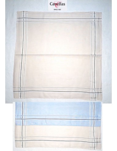 Canellas 1 pañuelo hombre en bolsa  algodon fondo color 42x42 cm. 70PC