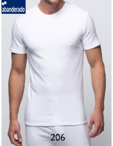 Abanderado camiseta hombre canale  manga corta algodon termico  cuello redondo 206