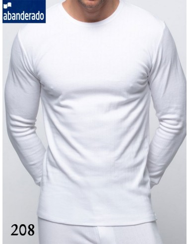 Abanderado camiseta hombre canale  manga larga algodon termico canale cuello redondo 208