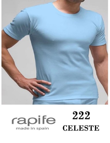 Rapife r.camiseta caballero manga corta afelpada acrilica cuello redondo 222