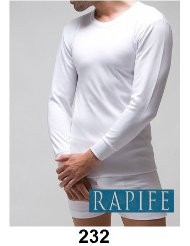 Rapife r.camiseta caballero manga larga afelpada acrilica cuello redondo 232 232 (100% acrilico) Lisa