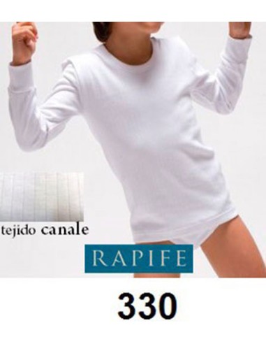 Rapife camiseta niño canale  manga larga cuello redondo algodon afelpado  330 330 (100% algodon) Canale