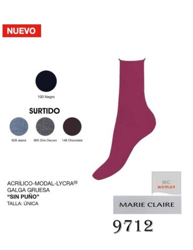 Marie claire calcetin mujer acrilico modal puño rulitoodal 9712