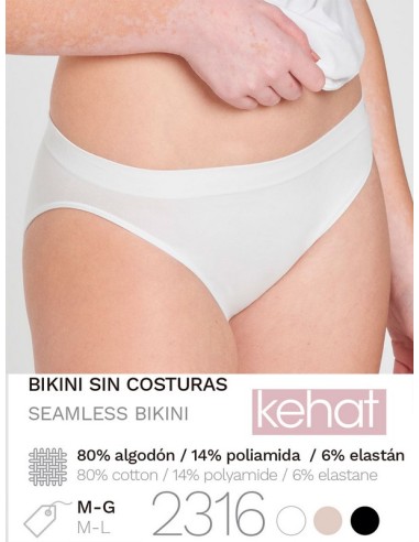kehat pack 2 bikinis sin costuras algodón basico 2316