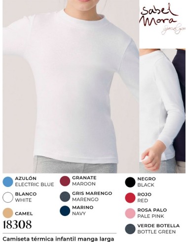 Ysabel mora camiseta niños algodon termica manga larga 18308
