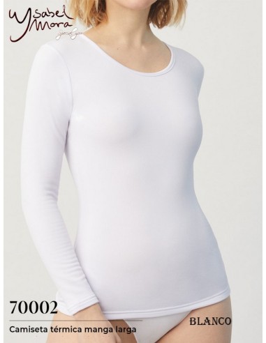 Ysabel mora camiseta mujer termal poliester manga larga cuello redondo 140 den. 70002