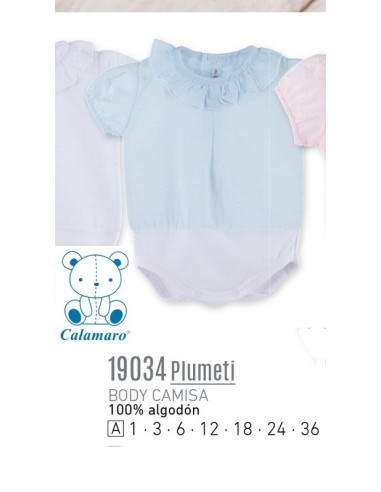 Calamaro body camisa bebe plumeti manga corta 19034
