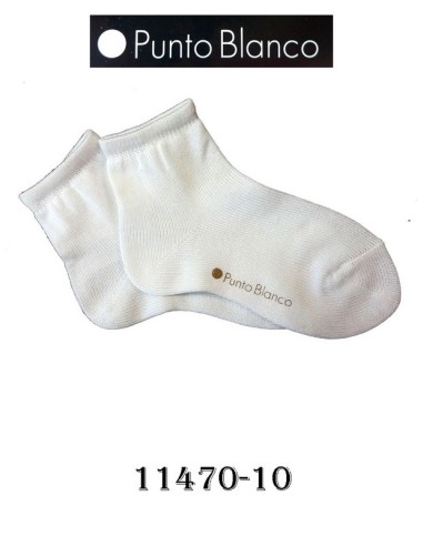 Punto blanco calcetin niño-a algodon corto 11470-10