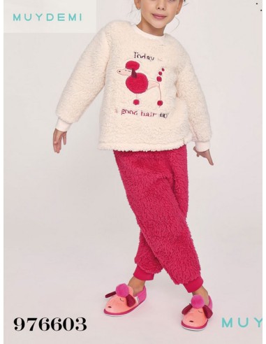 Muydemi pijama de niña infantil de borreguillo 976603