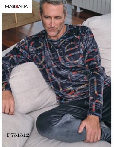 Massana pijama de hombre de coralina P731312