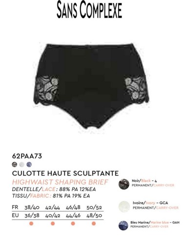 Sans complexe culotte mujer 62PAA73