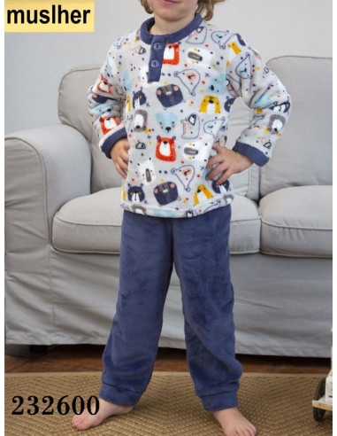 Muslher pijama infantil coralina ositos de colores 232600