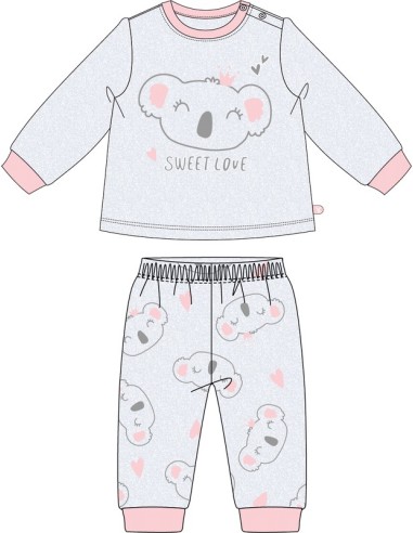 Yatsi pijama bebe niña tundosado  koala  24200510