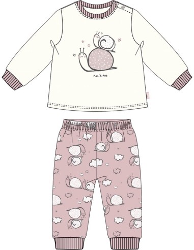 Yatsi pijama bebe niña interlock  snail  24200525